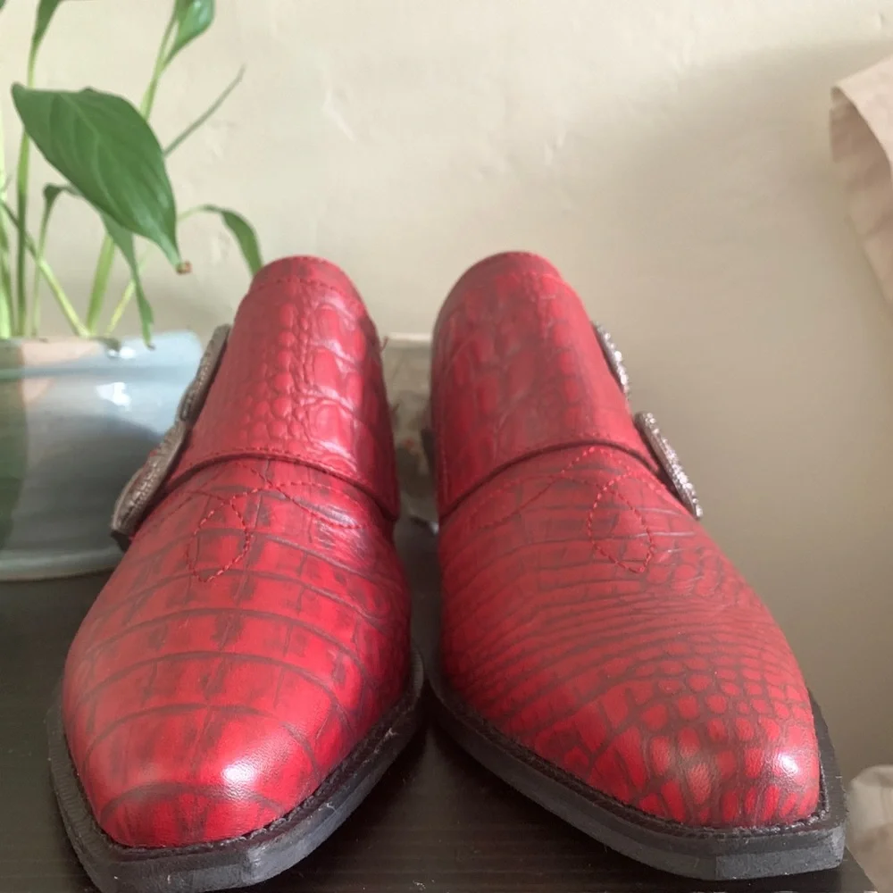 Matisse Red Bloke Leather Mule Women Size 8.5 - Picture 2 of 6